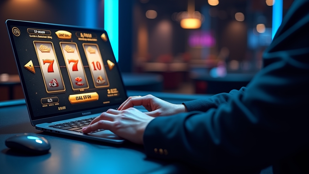 Player signing up for a no deposit bonus on a phone with slot reels glowing behind